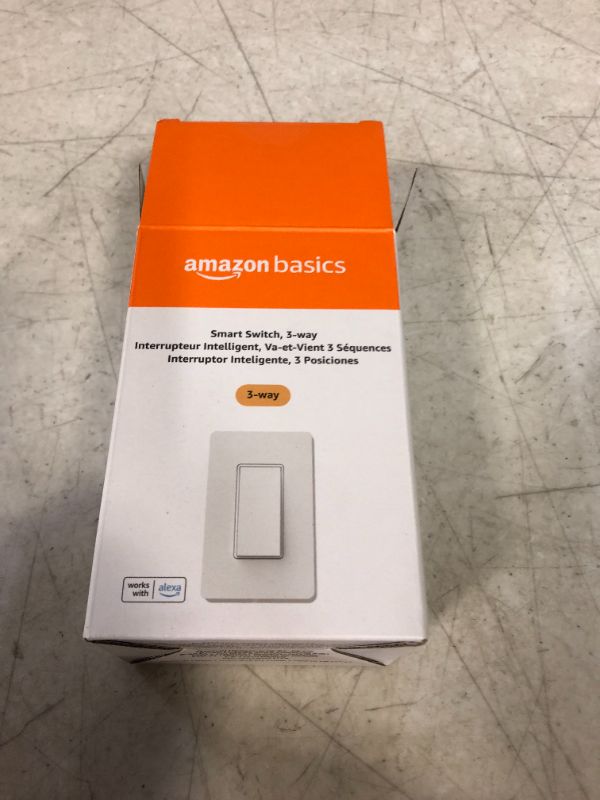 Photo 2 of Amazon Basics 3-Way Smart Switch, Neutral Wire Required, 2.4 Ghz WiFi, Works with Alexa
