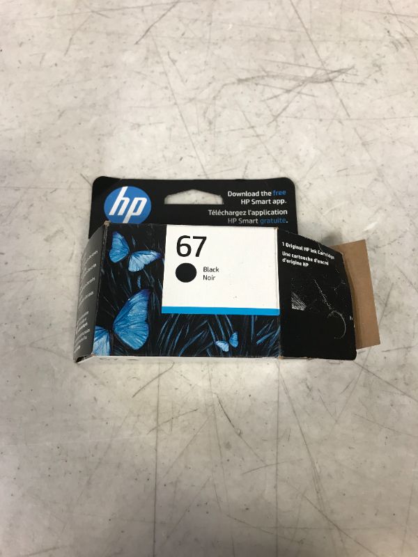 Photo 2 of Original HP 67 Black Ink Cartridge | Works with HP DeskJet 1255, 2700, 4100 Series, HP ENVY 6000, 6400 Series | Eligible for Instant Ink | 3YM56AN