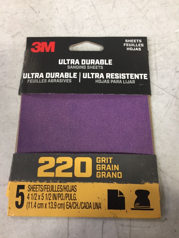 Photo 2 of 3M 1/4SHT5PK220 5PK 220G Sand Sheet
