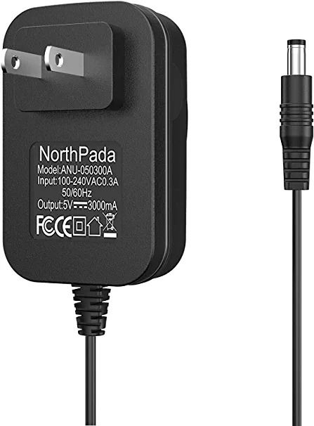 Photo 1 of NorthPada Power Supply 5V Cord AC Adapter Charger Replacement for Vinyl Vintage Record Player Style 5.5 x 2.1mm
--FACTORY SEALED --