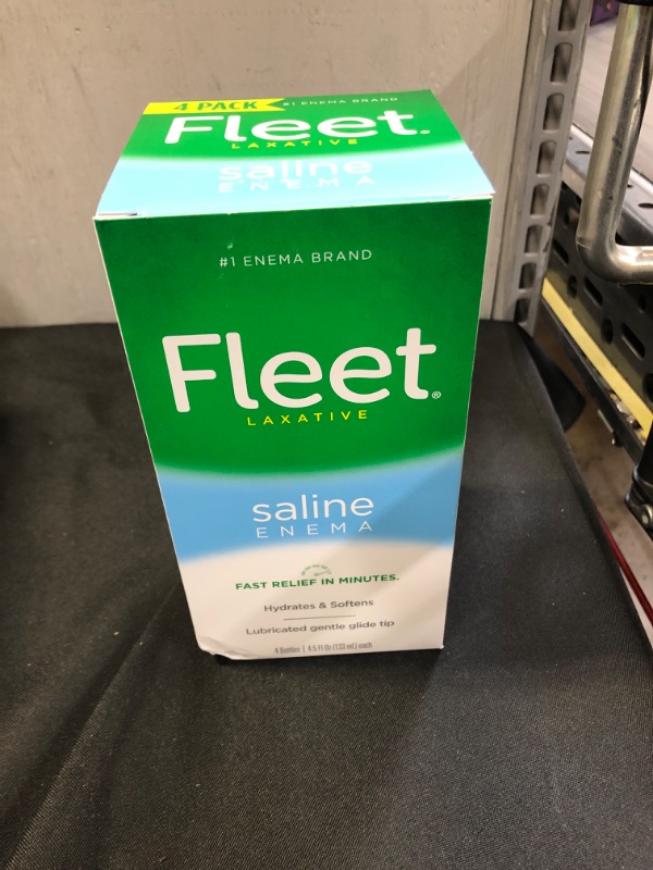 Photo 2 of Fleet Laxative Saline Enema for Adult Constipation, 4.5 fl oz, 4 Bottles, 20164 Saline Enema 4.5 Fl Oz - 4 Count (Pack of 1) ( EXP: 09/25)