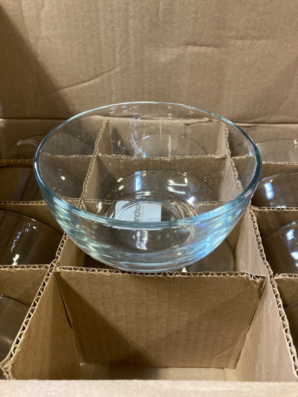 Photo 3 of Anchor Hocking 6-Inch Presence Glass Bowl (12-pieces, clear, microwave and dishwasher safe) 6 Inch Glass Bowl Set