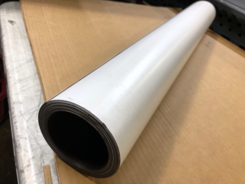 Photo 2 of Flexible Vinyl Roll of Magnet Sheets - White, Super Strong & Ideal for Crafts - Commercial Inkjet Printable (24" x 10 feet x 30 mil)