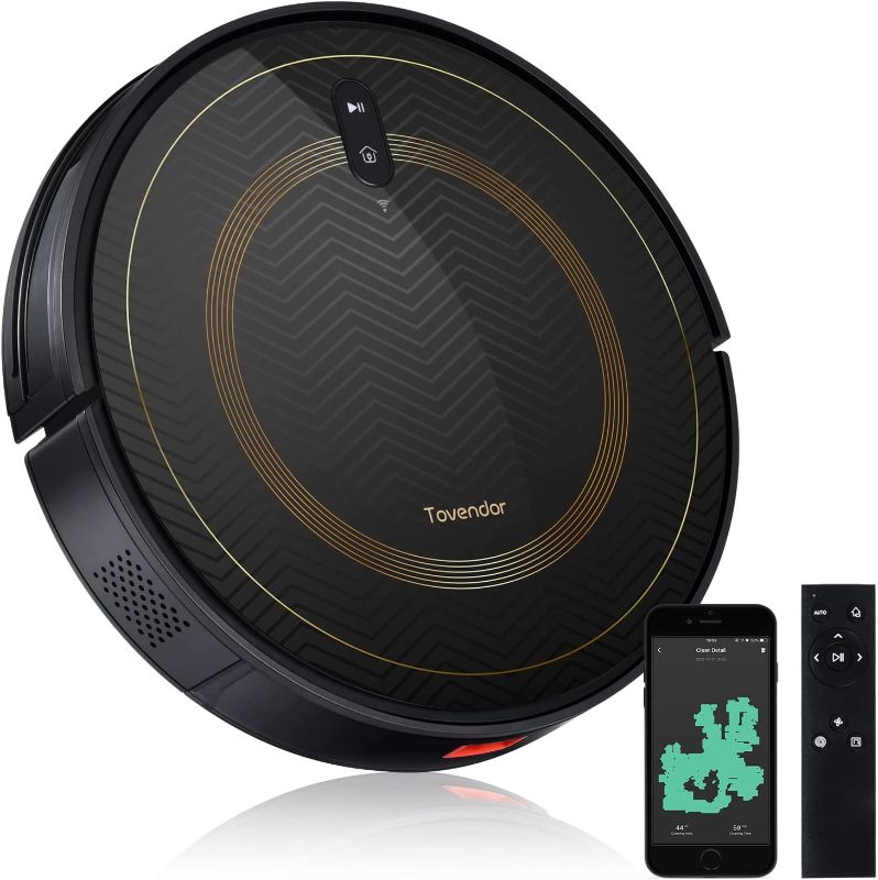 Photo 1 of Tovendor T108 Robot Vacuum Cleaner, 2.85 inch Slim Auto Robotic Vacuum, 100min Runtime, Self-Charging, 2000Pa Suction
