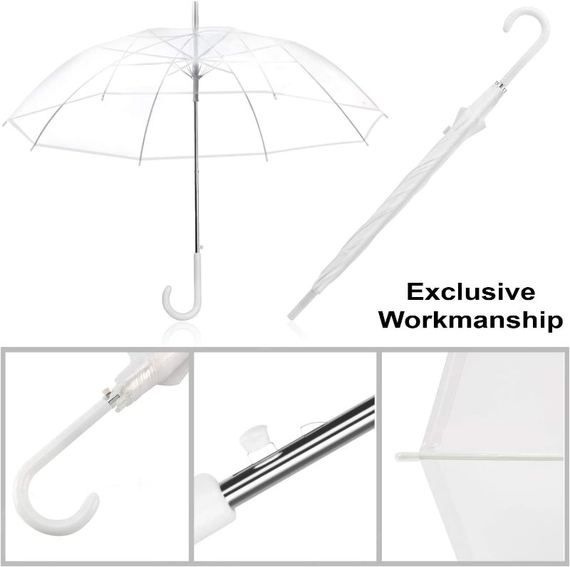 Photo 1 of 6 Pieces Clear Wedding Umbrella  