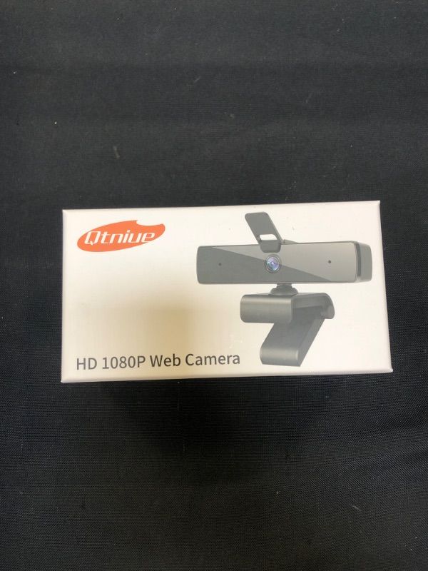 Photo 1 of Qtniue Webcam with Microphone and Privacy Cover, FHD Webcam 1080p, Desktop or Laptop