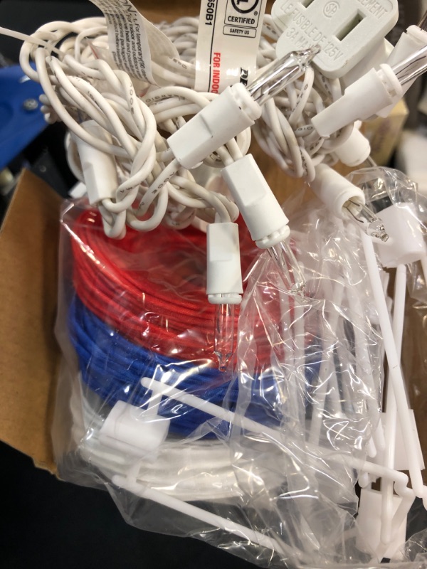 Photo 1 of 4th of July Lights - Minetom Lantern String Lights, 6.7 Feet 10 Waterproof Nylon Lantern Hanging Globe Light, Plug in Connectable Decorative Lights for Independence Day Garden Fourth of July Decor