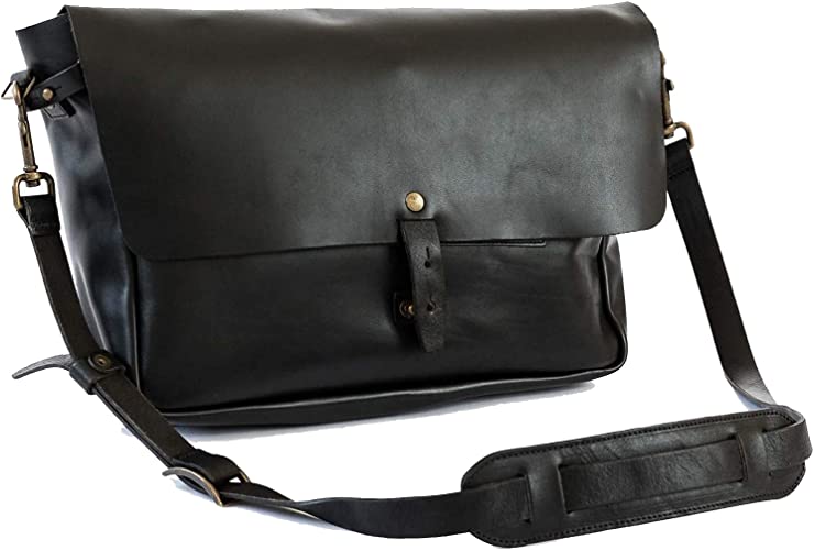 Photo 1 of 
Leather Laptop Messenger Bag for Men | 100% Genuine Leather Messenger Satchel Briefcase Computer Laptop Bag for Men | Gifts for Father Husband Brother Son Friends Him | 18 Inch - Dark Brown
