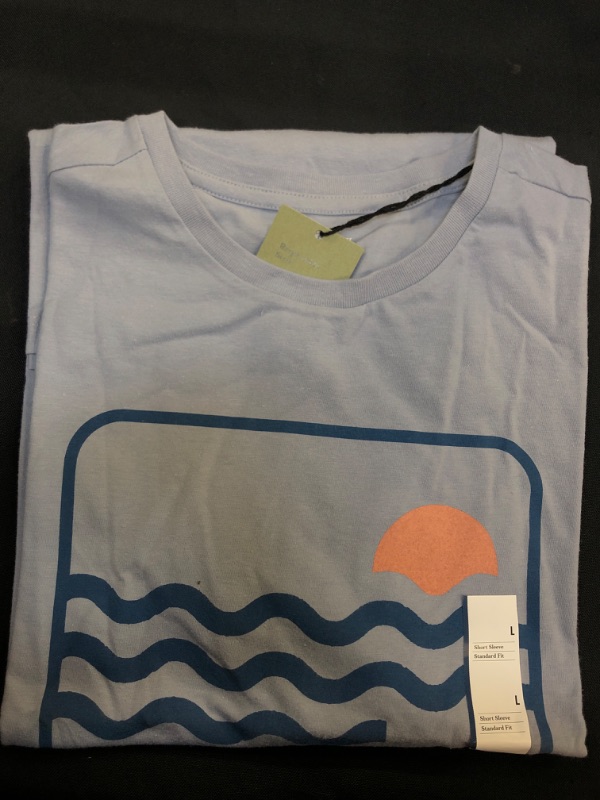 Photo 2 of  Men's Short Sleeve Graphic T-Shirt - Goodfellow & Co Light Blue/Shapes ---- L
