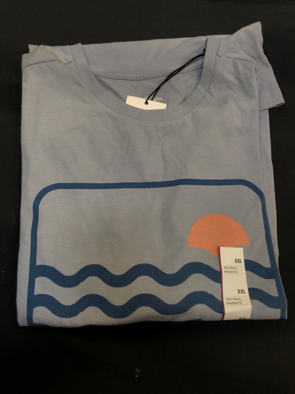 Photo 2 of  Men's Short Sleeve Graphic T-Shirt - Goodfellow & Co Light Blue/Shapes ---- XXL
