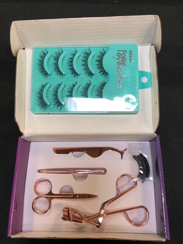 Photo 2 of Eyelash Curlers Eyelashes Set, Precision Curl Control Eyelash Curler for All Eye Shapes, with 3 Extra Silicone Replacement Pads, Eyelash Tweezers and Scissors - Champagne