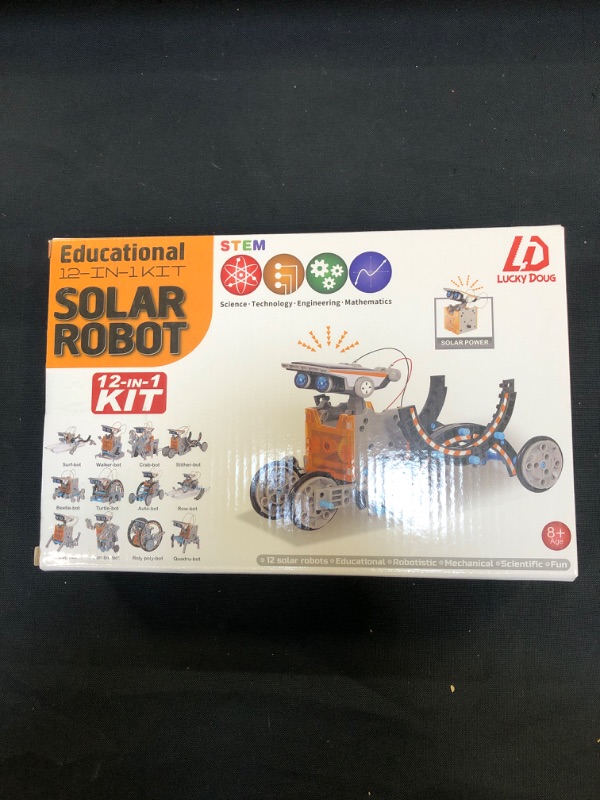 Photo 2 of Lucky Doug 12-in-1 STEM Solar Robot Kit Toys Gifts for Kids 8 9 10 11 12 13 Years Old, Educational Building Science Experiment Set Birthday for Kids Boys Girls
