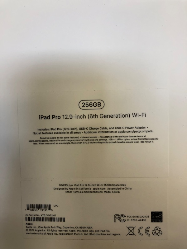 Photo 3 of Apple iPad Pro 12.9-inch Wi?Fi 256GB - Space Gray
