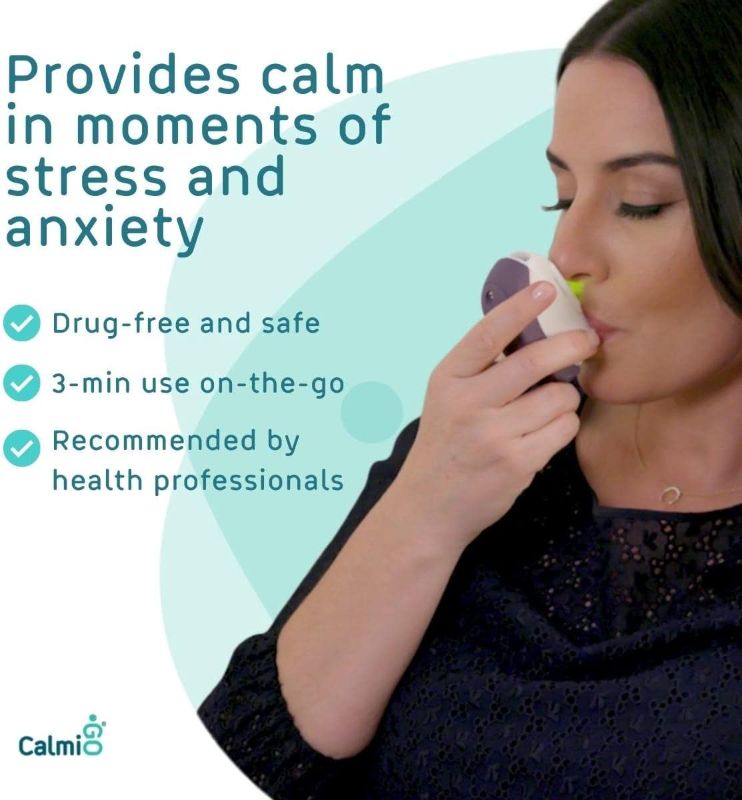 Photo 1 of CalmiGo Immediate Anxiousness & Stress Relief, Natural Calming Device, Portable, Sleep Assistant, Panic Attack Relief, Relaxation, Calm for Anxiety ( USED ITEM )

