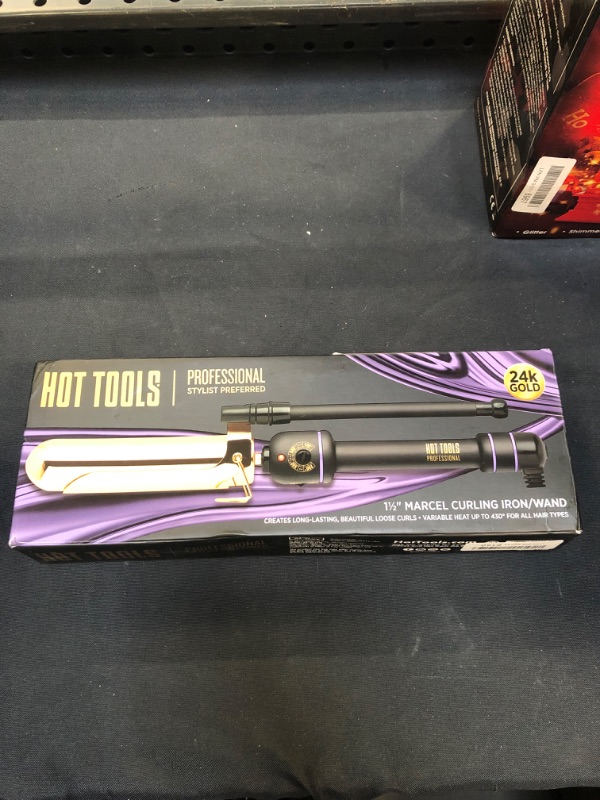 Photo 2 of Hot Tools Pro Artist 24K Gold Marcel Iron | Long Lasting Curls, Waves (1-1/2 in) ( USED ITEM ) 
