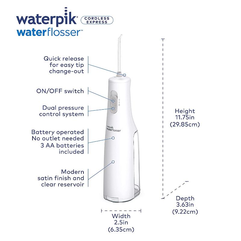 Photo 1 of Waterpik Cordless Water Flosser, Battery Operated & Portable for Travel ( used item )