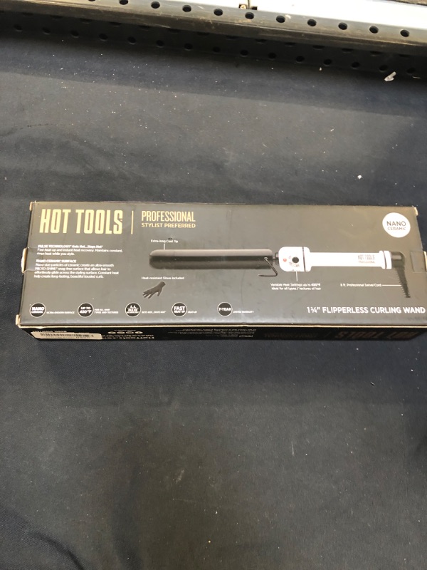 Photo 1 of Hot Tools Pro Artist Nano Ceramic Curling Wand | For Smooth, Shiny Hair (1-1/4 in)
