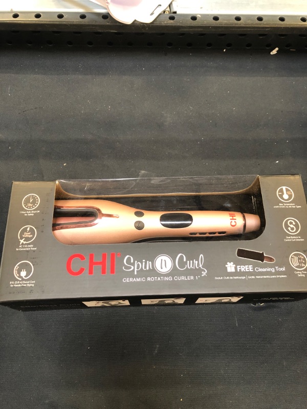 Photo 2 of CHI Spin N Curl Special Edition Rose Gold Hair Curler 1". Ideal for Shoulder-Length Hair between 6-16” inches.
