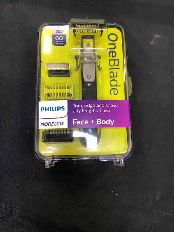 Photo 2 of Philips Norelco OneBlade Face + Body Hybrid Electric Trimmer and Shaver, QP2630/70
