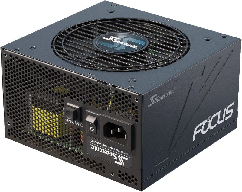 Photo 1 of Seasonic FOCUS GX-750, 750W 80+ Gold, Full-Modular, Fan Control in Fanless, Silent, and Cooling Mode, Perfect Power Supply for Gaming and Various Application, SSR-750FX.( USED )