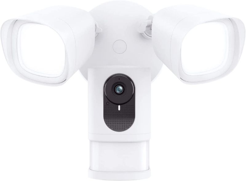 Photo 1 of eufy Floodlight Cam 2, 2K, Built-in AI, 2-Way Audio, No Monthly Fees, 2,500-Lumen Brightness, Weatherproof, HomeBase Not Compatible, (Existing Outdoor Wiring and Junction Box Required) FACTORY SEALED 
