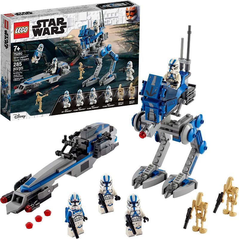Photo 1 of LEGO Star Wars 501st Legion Clone Troopers 75280 Building Kit, Cool Action Set for Creative Play and Awesome Building; Great Gift or Special Surprise for Kids (285 Pieces) ( BOX HAS DAMAGE ) BOX SEALED 
