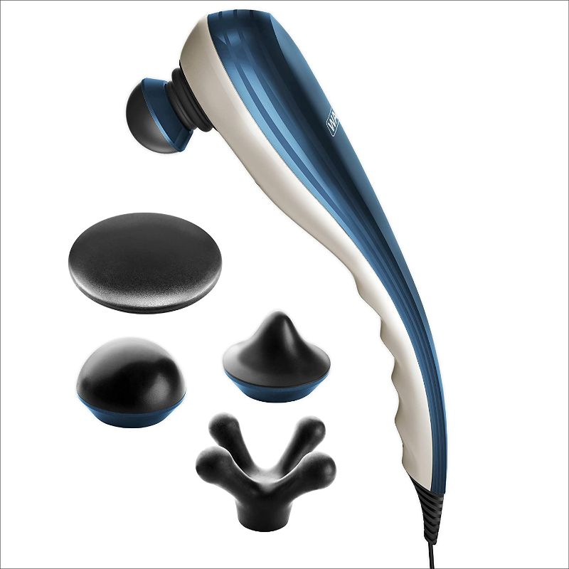 Photo 1 of Wahl Deep Tissue Long Handle Percussion Massager - Handheld Therapy with Variable Intensity to Relieve Pain in The Back, Neck, Shoulders, Muscles, & Legs for Arthritis - Model 4290-300 MISSING TWO PARTS 
