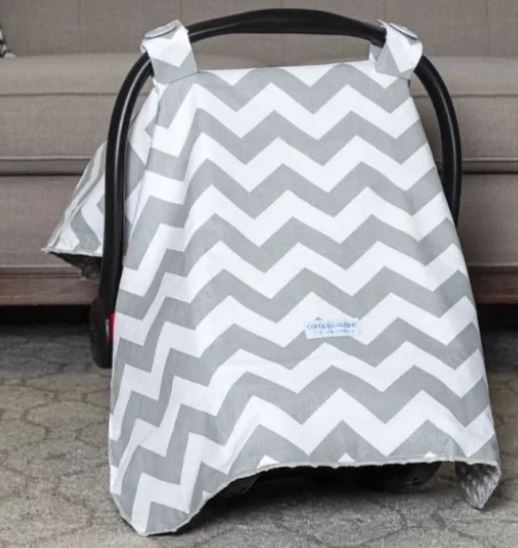 Photo 1 of Canopy grey & white zig zag car seat cover