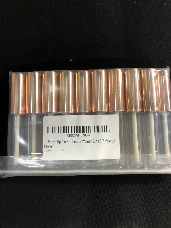 Photo 1 of 10 Pieces Lip Gloss Tube 3ml Refillable Empty Lip Gloss Tubes Containers Transparent Mini Lipstick Containers for Women Girls DIY Makeup