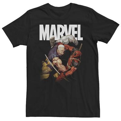 Photo 1 of Big & Tall Marvel X-Men Deadpool Fight Action Shot Tee, Men's, Size: 4XLT, Black
