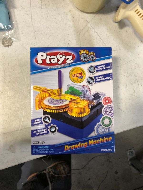 Photo 2 of Playz Electric Drawing Kit for Kids - Motorized DIY Doodle Board - Build Your Own Electronic Circuit Board Doodler Using a Science Kit for Kids Age 8-12 - Perfect Arts & Crafts Toy for Boys, & Girls