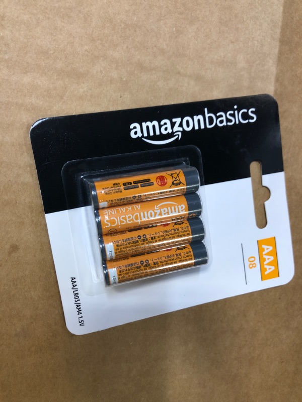 Photo 2 of Amazon Basics 8 Pack AAA High-Performance Alkaline Batteries, 10-Year Shelf Life, Easy to Open Value Pack,8 Count (Pack of 1)