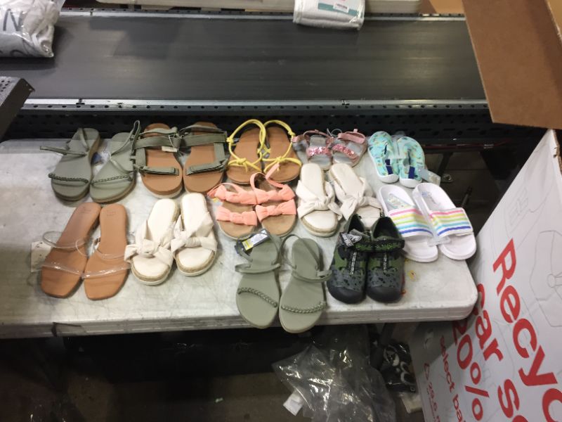 Photo 1 of Assorted Target shoes bundle, various sizes and styles **SLIGHTLY DIRTY FROM WAREHOUSE** 
