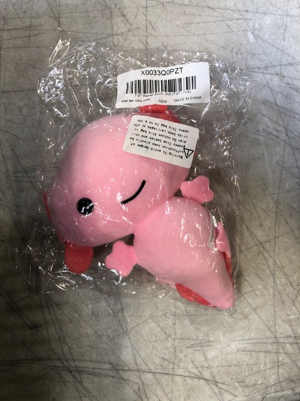 Photo 2 of 7.9'' Kawaii Axolotl Plush Toy Soft Stuffed Animal Pink Axolotl Plushie Pillow Toys Doll (7.9'', Pink)
