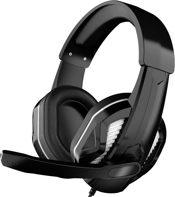 Photo 1 of Computer Headphone, Wired Headphone, Over-Ear Headphone with Microphone, Volume Adjustment with Cable, Suitable for Daily, Study, and Business
