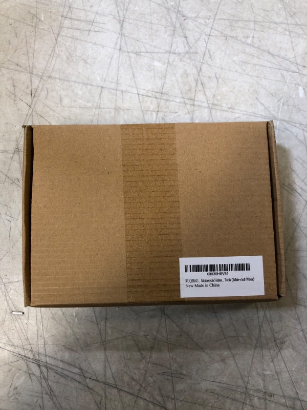 Photo 1 of KUQIBAO?Motorcycle Helmet Bluetooth Headset, Bluetooth 5.0, Waterproof, 1200 mAh Lithium Battery, Long Life, Simple Installation Without Tools (White+Soft Wheat)
