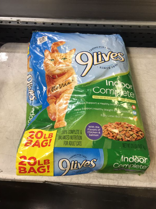 Photo 2 of 9Lives Indoor Complete Cat Food, 20-Pound Bag - BEST BY 02/18/2023 -