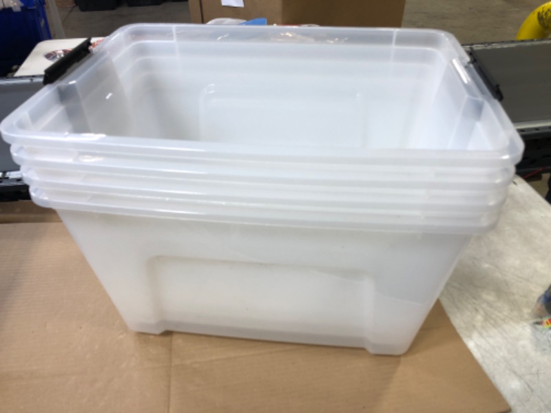 Photo 1 of 4 pcs Plastic  Storage Bins ---not lids 