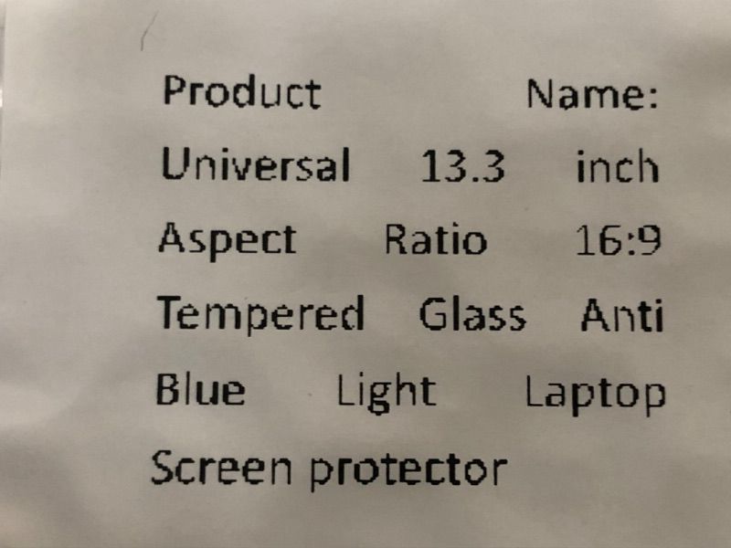 Photo 3 of  13.3 Inch Anti Blue Light and Anti Glare Screen Protector