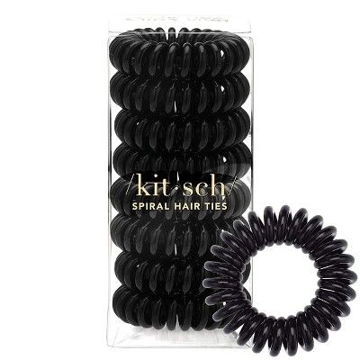 Photo 1 of 1.5 in Stretchable Kitsch Spiral Hair Ties 8 Pcs
