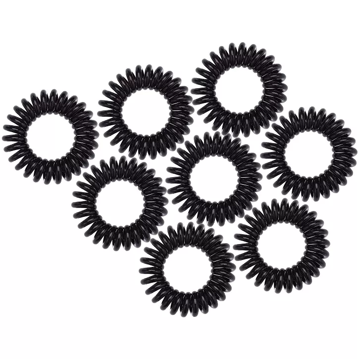 Photo 1 of 1.5 in Stretchable Kitsch Spiral Hair Ties 8 Pcs

