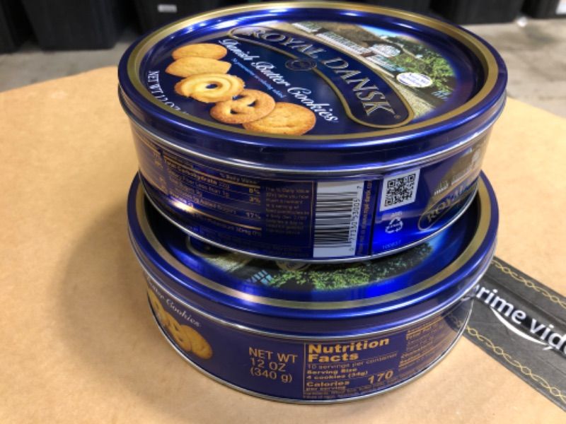 Photo 2 of 2 pack Royal Dansk Danish Butter Cookies, 12 Ounce Tins---exp date 05/2023