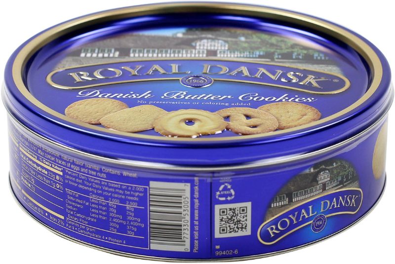 Photo 1 of 2 pack Royal Dansk Danish Butter Cookies, 12 Ounce Tins---exp date 05/2023