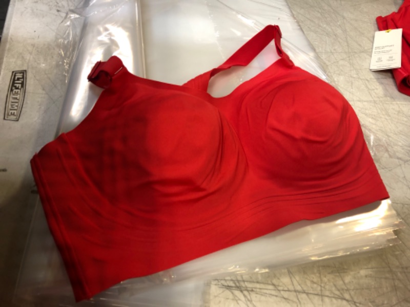 Photo 2 of All in Motion Women's High Support Embossed Racerback Run Bra - (as1, Alpha, Regular, Regular, Cherry Red)
Size: S