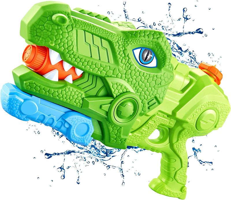 Photo 1 of 1400CC Tyrannosaurus Water Gun Toys, Adjustable Super Soaker Water Guns Toy, Water Squirt Guns Fighting Play Toy for Summer Swimming Pool Party Beach Outdoor Activity Gifts & Water Toys for Boys