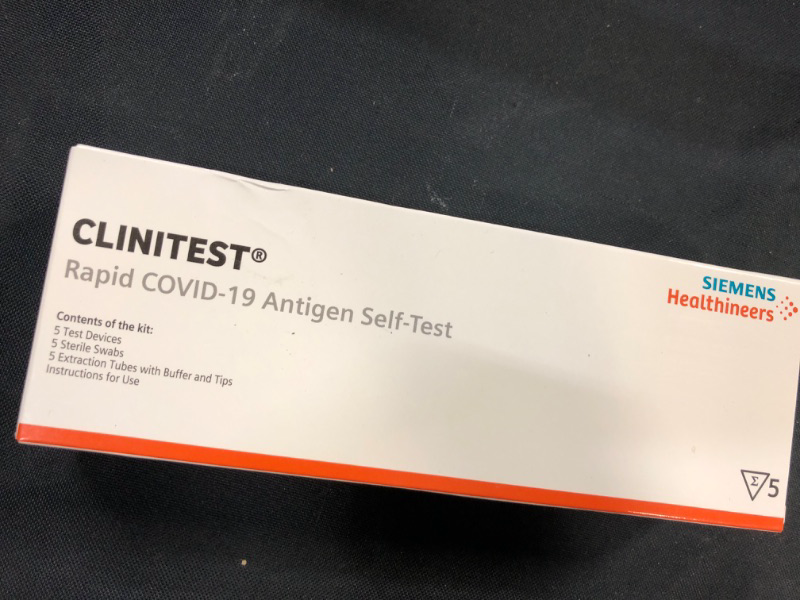 Photo 2 of Siemens Healthineers CLINITEST Rapid Covid-19 Antigen Self-Test: Convenient-5 pack, test results in 15 minutes, FDA EUA Authorized OTC at-Home Self Test Kit