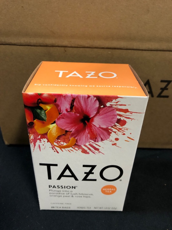 Photo 2 of 6Pack Tazo Herbal Tea, Passion - 20 tea bags, 1.8 oz each box----exp date 07-2024