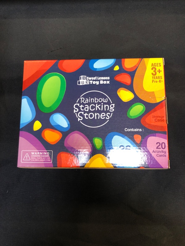 Photo 2 of 36 Rainbow Stacking Stones & Activity Cards Set - Color Sorting Stacking Rocks are A Great Teaching Aid, Also Help Gross & Fine Motor Skill Development - Sorting Toys for at Home & Classroom Use