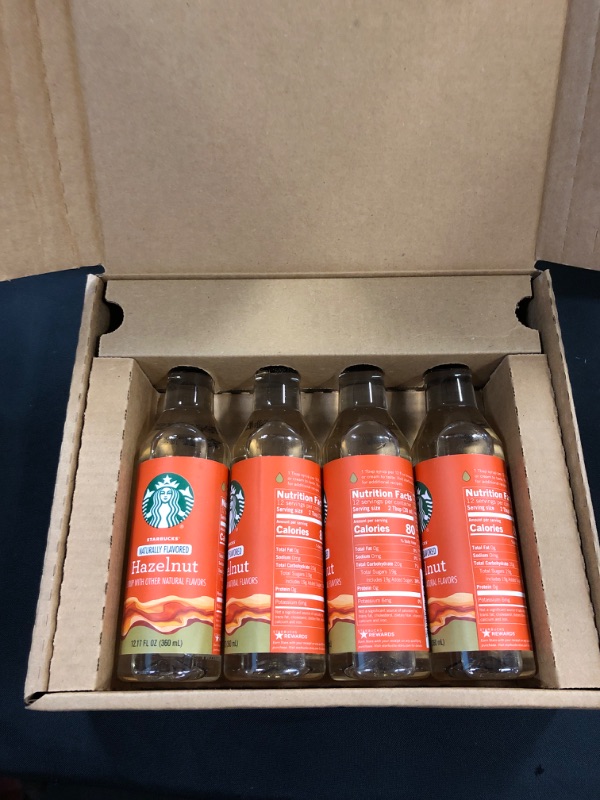 Photo 2 of 4Pack  Starbucks Coffee Syrup, Hazelnut, 12.17 OZ----exp date 12-2022