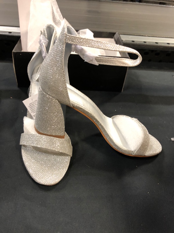 Photo 1 of mysoft Women's Chunky High Block Heels Open Toe Ankle Strap Pump Heel Sandals for Wedding Party Prom
